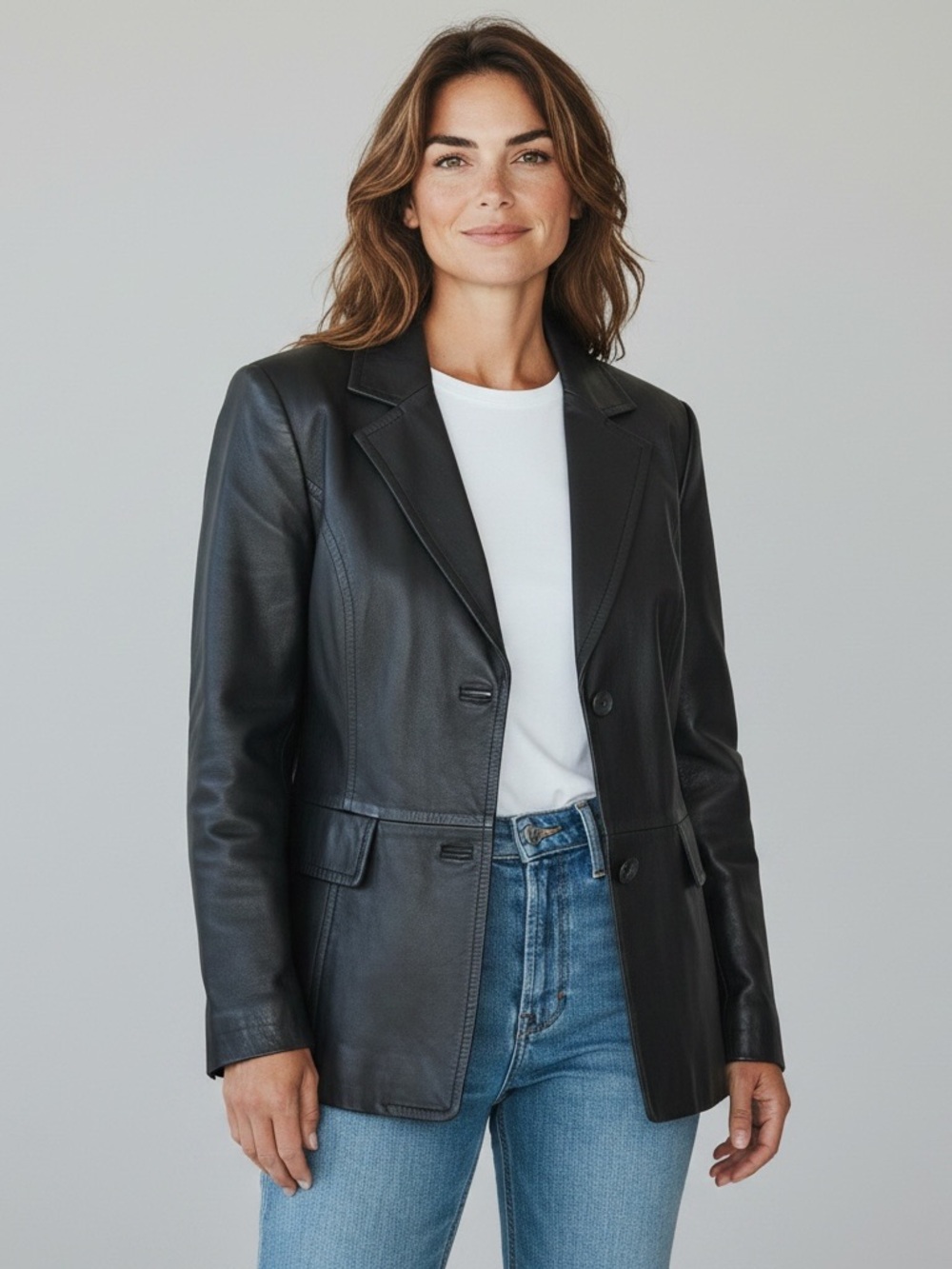 Vintage Worthington Black Leather Jacket Classic Style